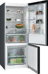 Serie 6 KGN76CXE0N Alttan Donduruculu Buzdolabı 186 x 75 cm Parmak izi bırakmayan siyah inoks, Total No Frost