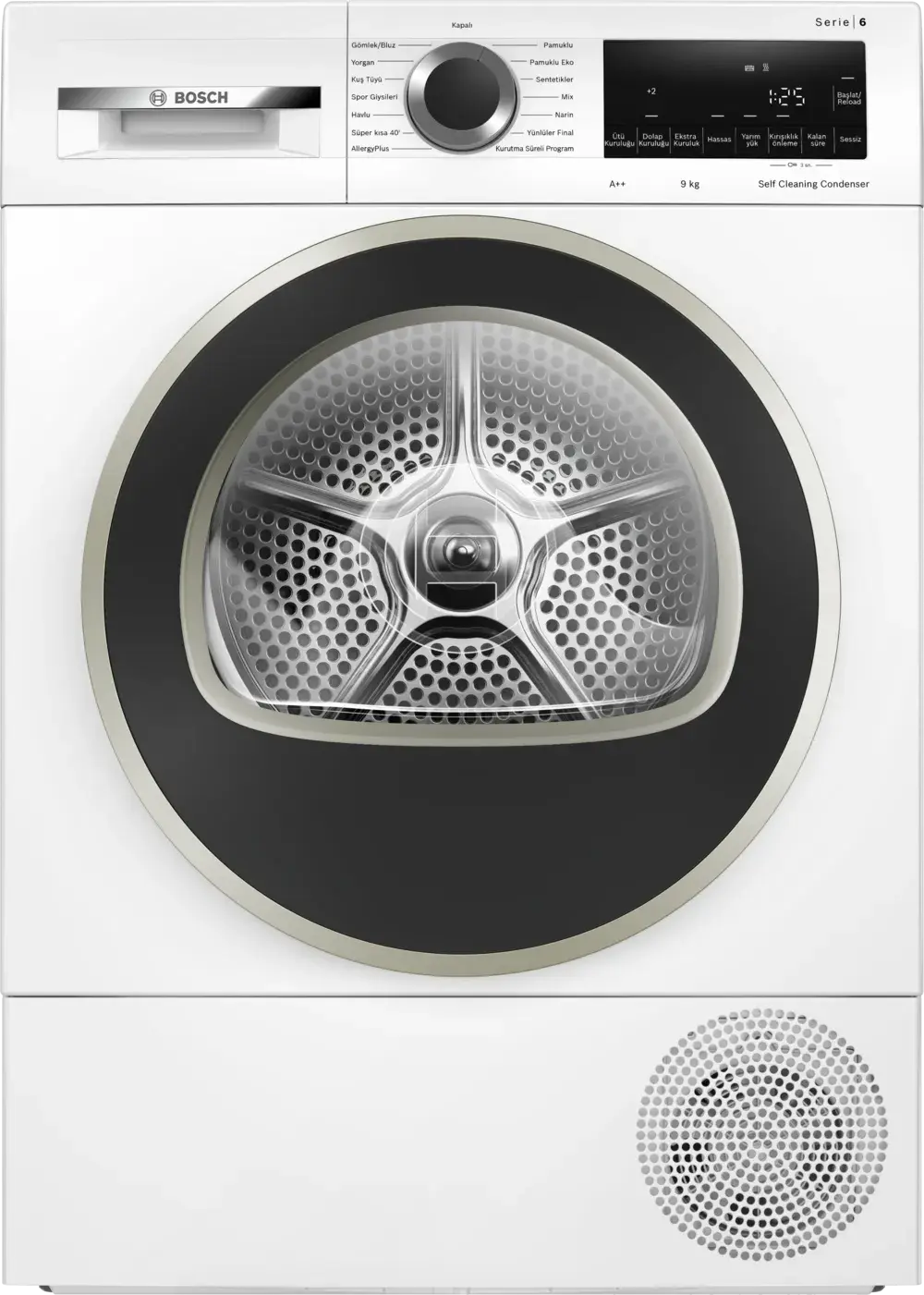 Serie 6 WQG244C1TR Isı Pompalı Kurutma Makinesi 9 kg