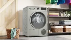 Serie 4 WQG2410TTR Isı Pompalı Kurutma Makinesi 9 kg Gümüş