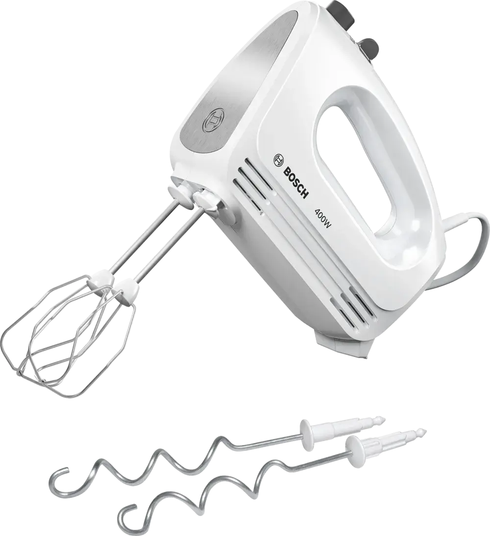 El Mikseri MFQ24200 CleverMixx 400 W Beyaz, Paslanmaz çelik