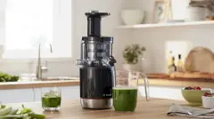 VitaExtract MESM731M Yavaş Sıkım Katı Meyve Sıkacağı VitaExtract 150 W Siyah, Paslanmaz çelik