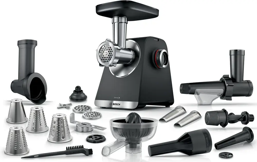 Serie 6 MFWS682B Gıda Kıyma Makinesi MultiPower 2100 W Siyah, Metalik gümüş