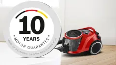 Serie 6 BGC41PET Toz torbasız Süpürge ProAnimal Kırmızı